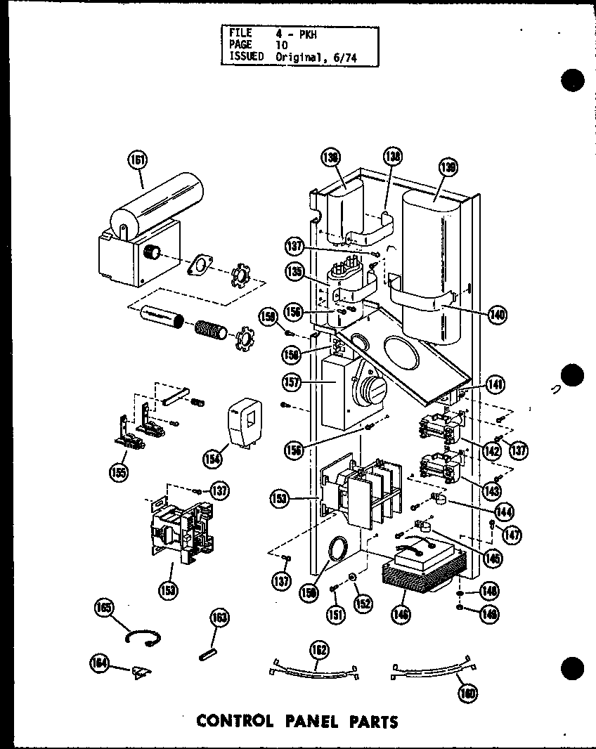 Control panel parts (pkh2.5-1h/p54565-13c) (pkh3-1h/p54565-16c)