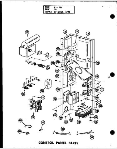Control panel parts (pkh2.5-1h/p54565-13c) (pkh3-1h/p54565-16c)