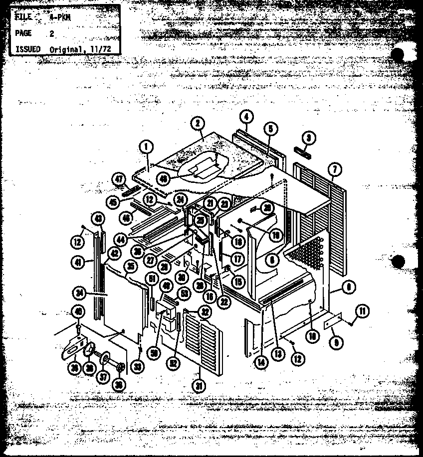 Cabinet & chassis parts (pkm2.5-1j/p54565-9c) (pkm3-1h/p54565-8c)