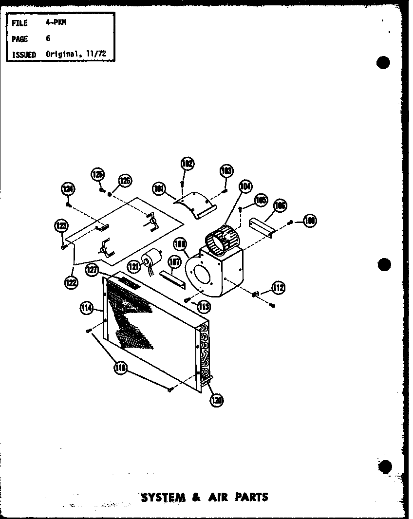 System & air parts (pkm2.5-1j/p54565-9c) (pkm3-1h/p54565-8c)