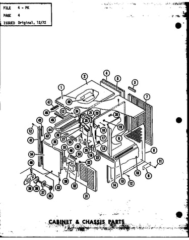 Cabinet & chassis parts (pk2-1h/p54565-1c) (pk2.5-1h/p54565-2c) (pk3-1h/p54565-3c)