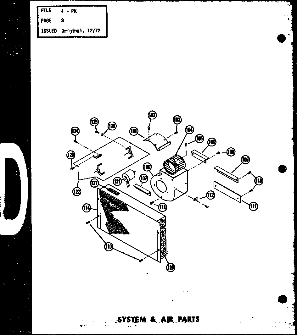 System & air parts (pk2-1h/p54565-1c) (pk2.5-1h/p54565-2c) (pk3-1h/p54565-3c)