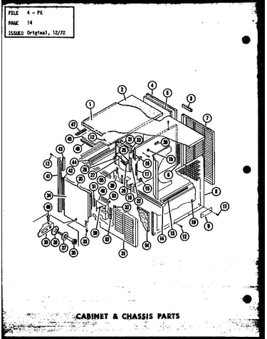 Cabinet & chassis parts (pk3.5-1j/p54629-9c) (pk4-1j/p54629-1c) (pk4-3j/p54629-2c) (pk5-1j/p54629-3c) (pk5-3j/p54629-4c)