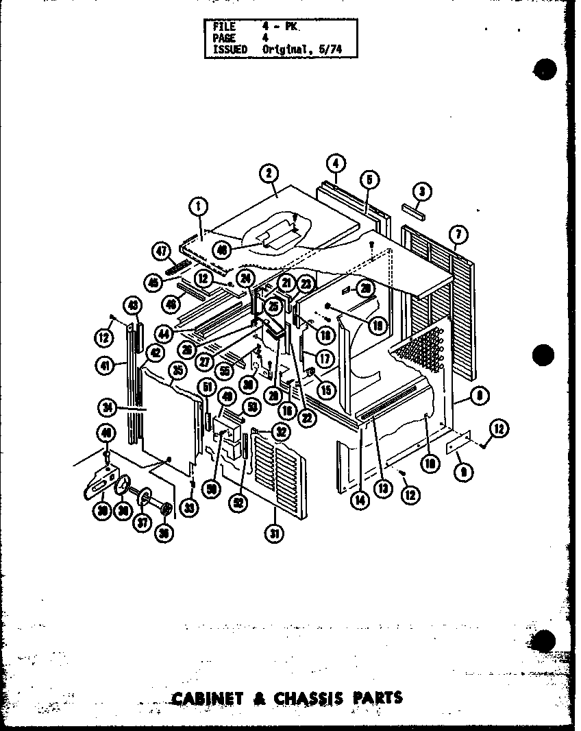 Cabinet & chassis parts (pk2.5-1h/p54565-12c) (pk3-1h/p54565-15c) (pke3-3h/p54565-7c)