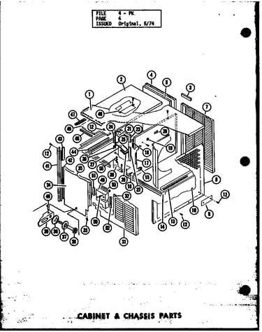 Cabinet & chassis parts (pk2.5-1h/p54565-12c) (pk3-1h/p54565-15c) (pke3-3h/p54565-7c)