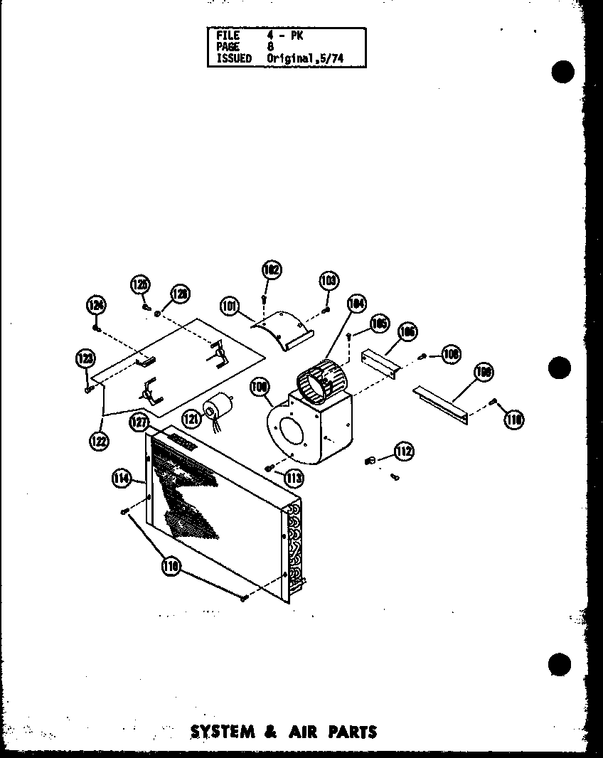 System & air parts (pk2.5-1h/p54565-12c) (pk3-1h/p54565-15c) (pke3-3h/p54565-7c)