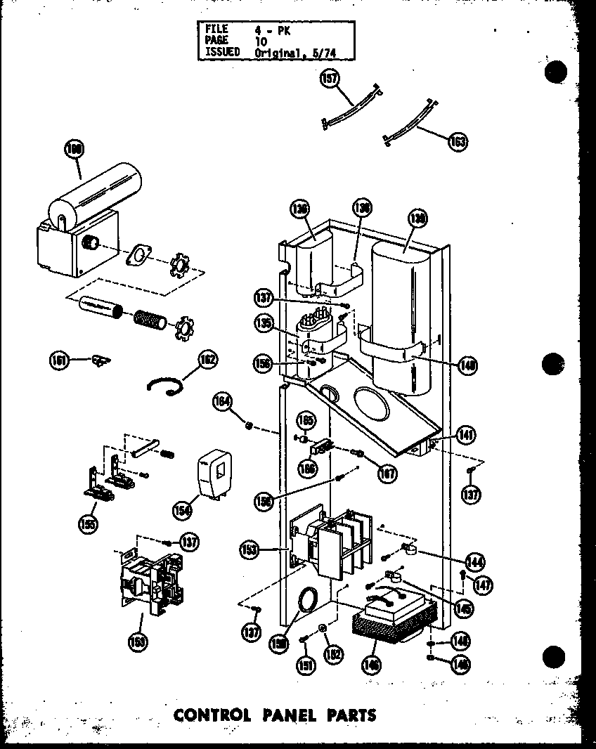 Control panel parts (pk2.5-1h/p54565-12c) (pk3-1h/p54565-15c) (pke3-3h/p54565-7c)