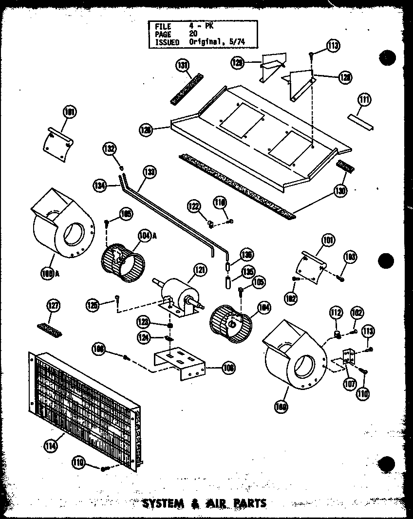 SYSTEM & AIR PARTS (PK3.5-1K/P54629-16C) (PK3.5-1K/P54629-38C) (PK4-1J/P54629-19C) (PK4-1J/P54629-55C) (PK4-3J/P54629-20C) (PK5-1J/P54629-21C) (PK5-1J/P54629-57C) (PK5-3J/P54629-22C) (PK5-3J/P54629-58C) (PKE5-3K/P54629-36C)