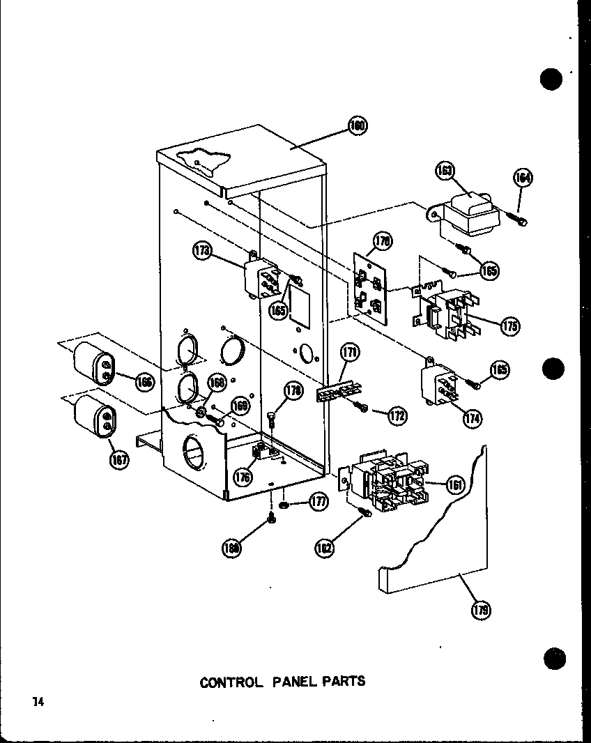 CONTROL PANEL PARTS (EPCG2508-1A/P55480-1C) (EPCG3010-1A/P55480-2C) (EPCG3512-1A/P55480-3C)