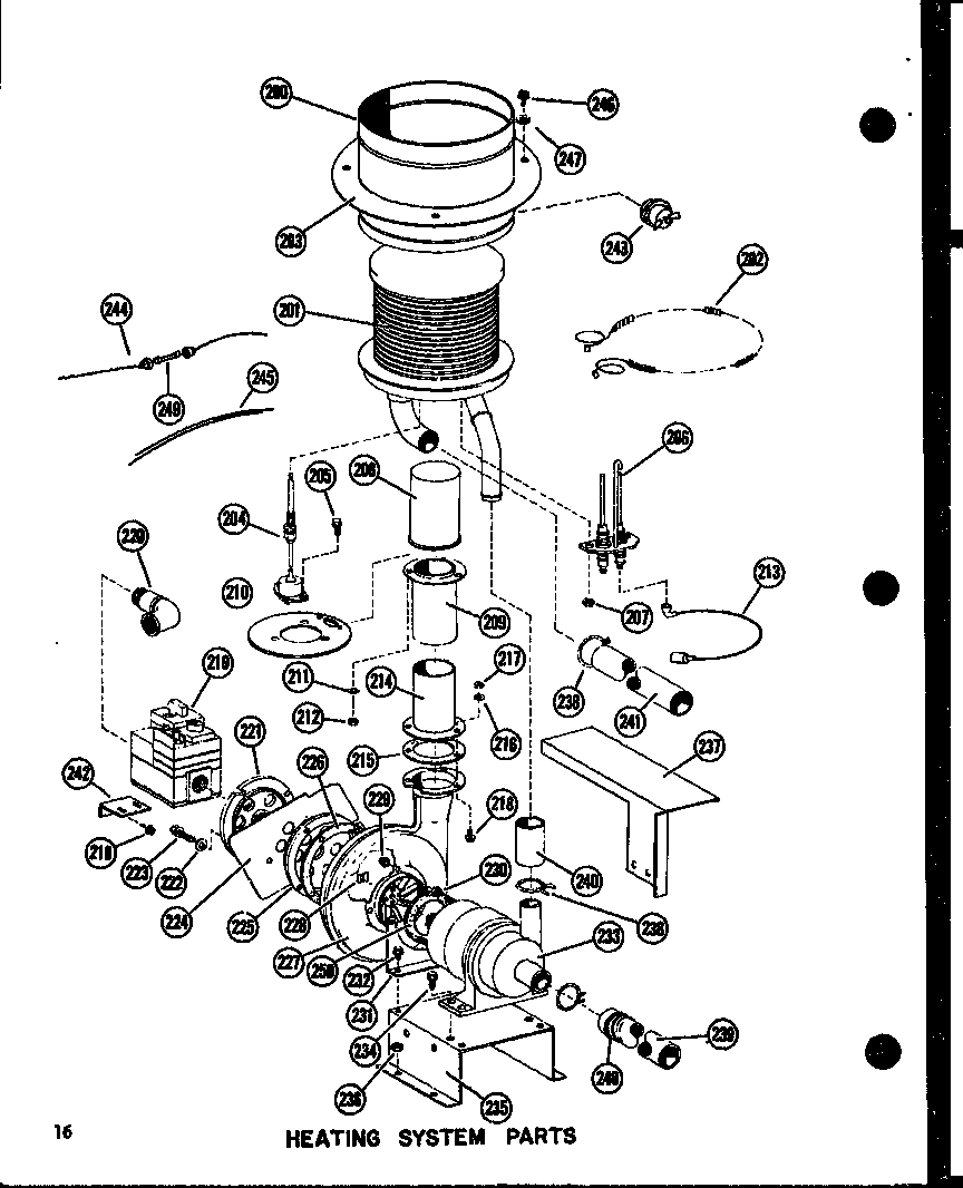 Heating system parts (epcg2508-1a/p55480-1c) (epcg3010-1a/p55480-2c) (epcg3512-1a/p55480-3c)