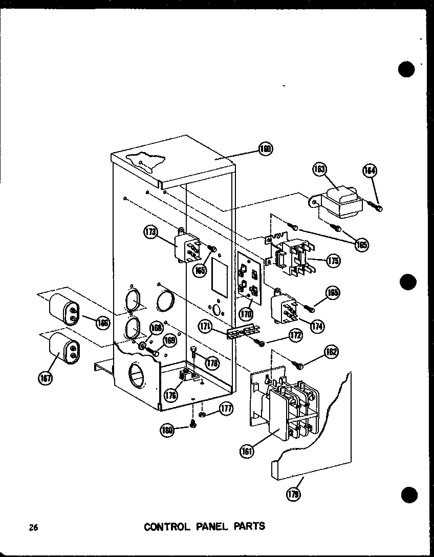 Control panel parts (epcg4213-1a/p55480-4c) (epcg4815-1a/p55480-5c) (epcg4815-3a/p55480-7c) (epcg6217-1a/p55480-6c) (epcg6217-3a/p55480-8c)