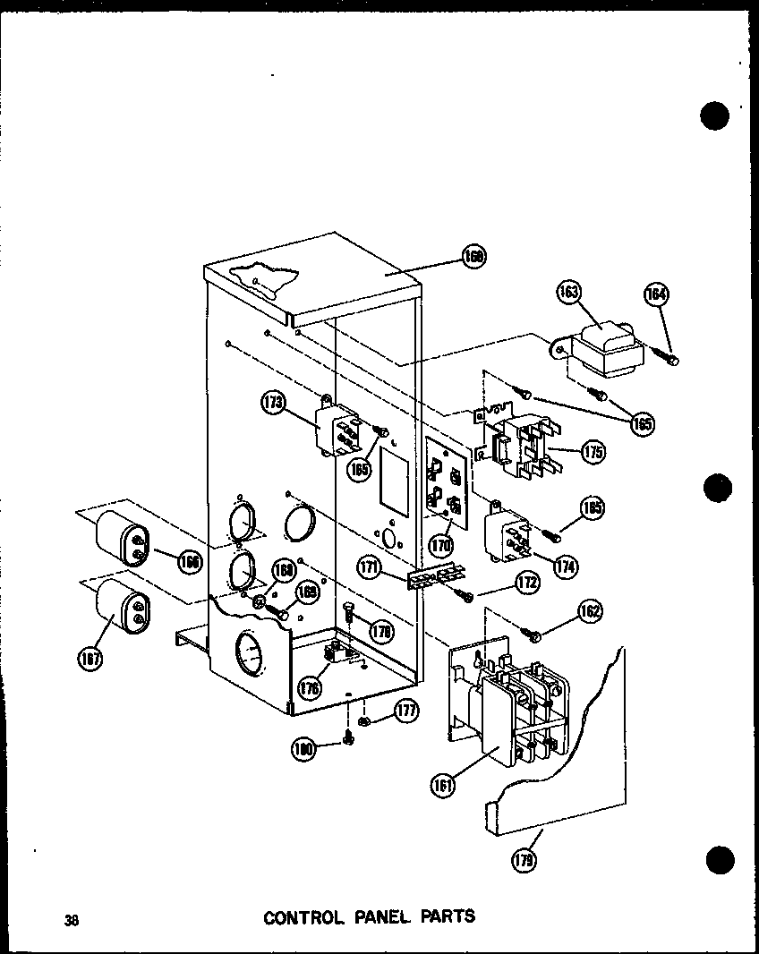 CONTROL PANEL PARTS (EPCG4212-1A/P55480-9C) (EPCG4812-1A/P55480-10C) (EPCG4812-3A/P55480-12C) (EPCG6212-1A/P55480-11C) (EPCG6212-3A/P55480-13C)