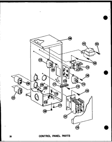 Control panel parts (epcg4212-1a/p55480-9c) (epcg4812-1a/p55480-10c) (epcg4812-3a/p55480-12c) (epcg6212-1a/p55480-11c) (epcg6212-3a/p55480-13c)