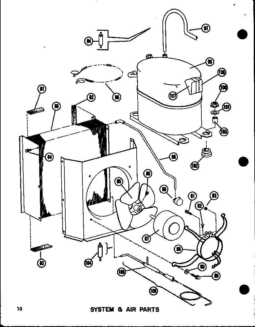 System & air parts (epcg2508-1a/p55480-14c) (epcg3010-1a/p55480-15c) (epcg3512-1a/p55480-16c)