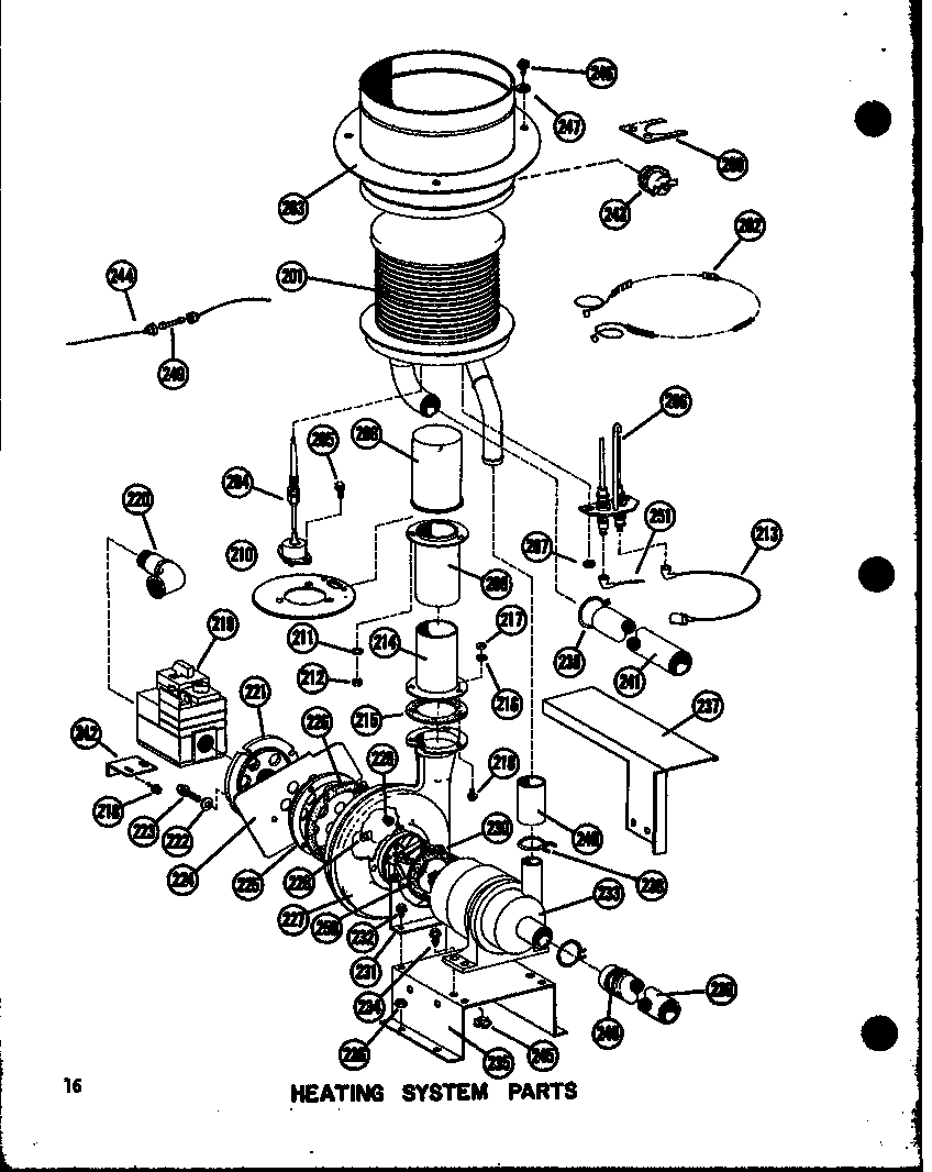 HEATING SYSTEM PARTS (EPCG2508-1A/P55480-14C) (EPCG3010-1A/P55480-15C) (EPCG3512-1A/P55480-16C)