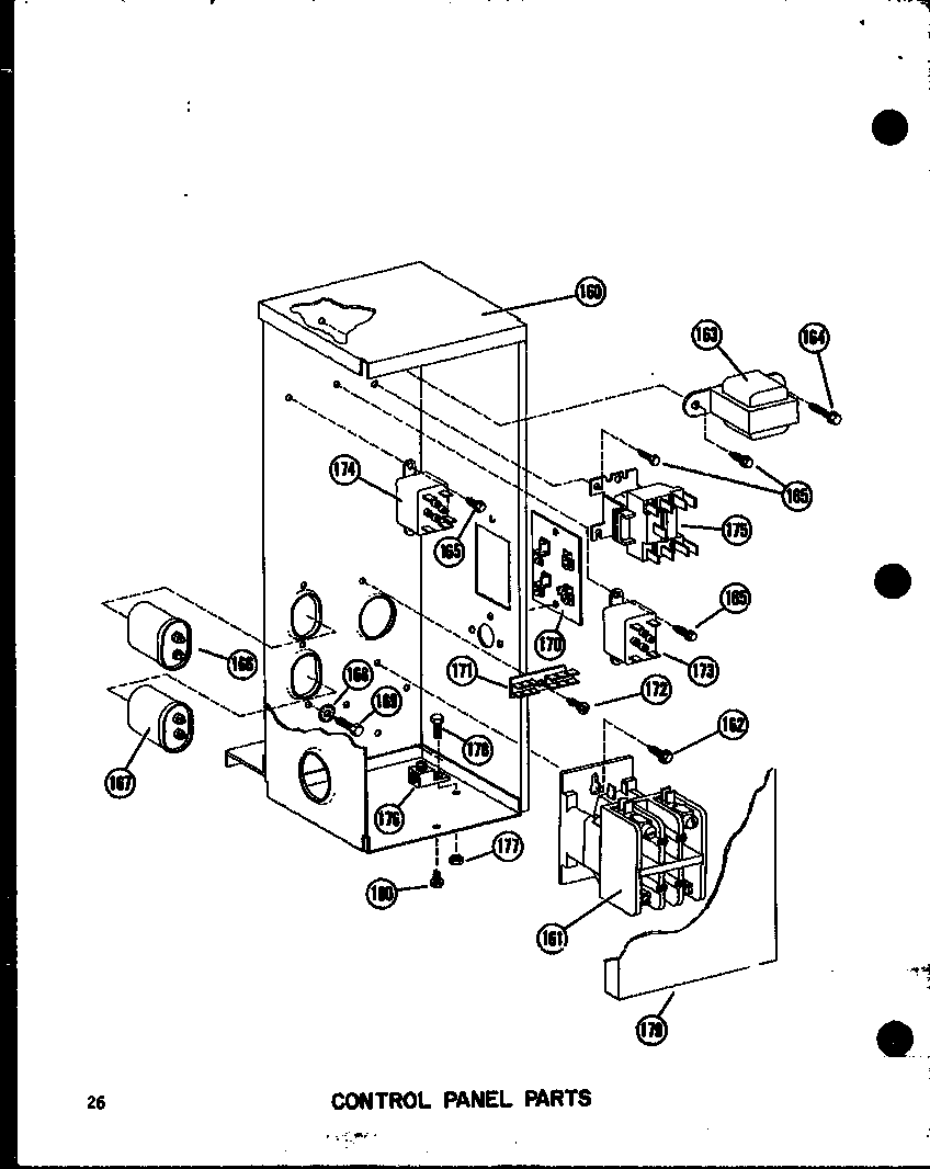 CONTROL PANEL PARTS (EPCG4213-1A/P55480-17C) (EPCG4815-1A/P55480-18C) (EPCG4815-3A/P55480-20C) (EPCG6217-1A/P55480-19C) (EPCG6217-3A/P55480-21C)