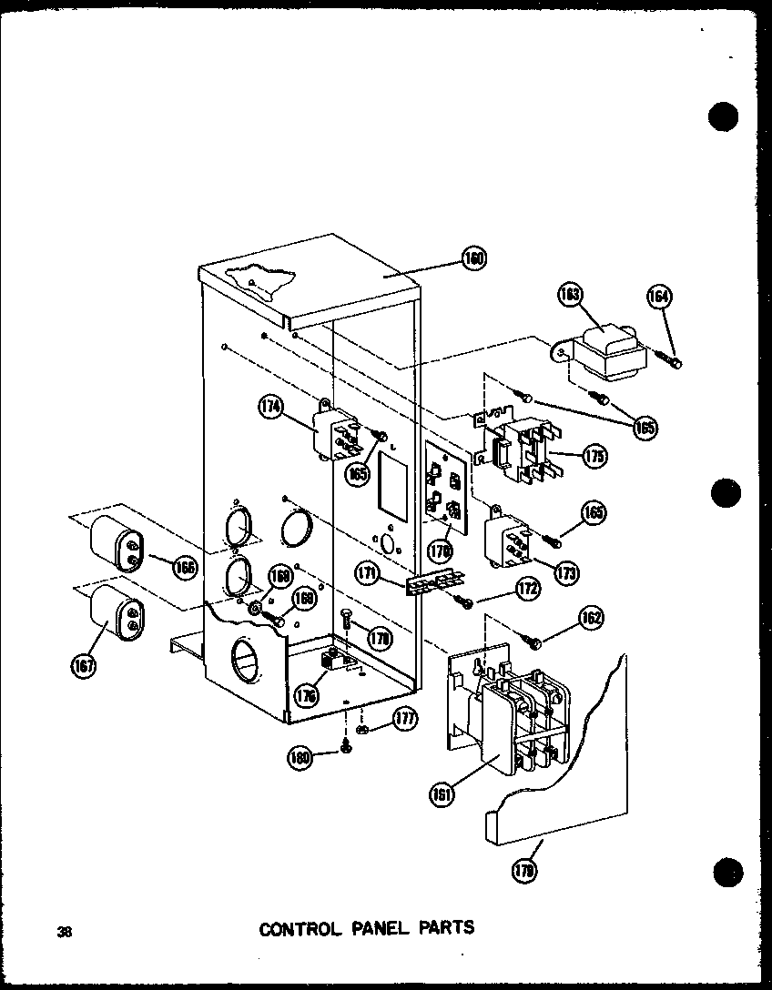 Control panel parts (epcg4212-1a/p55480-22c) (epcg4812-1a/p55480-23c) (epcg4812-3a/p55480-25c) (epcg6212-1a/p55480-24c) (epcg6212-3a/p55480-26c)