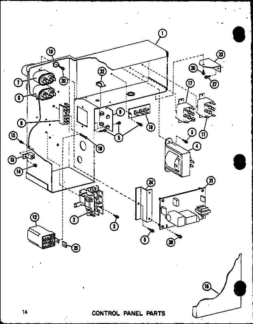 CONTROL PANEL PARTS (EPCG2408-1D/P68539-21C) (EPCG3010-1D/P68539-22C) (EPCG3612-1D/P68539-23C) (EPCG2408-1E/P68539-18C) (EPCG3010-1E/P68539-19C)