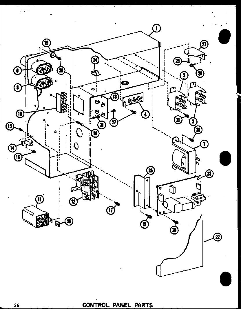 CONTROL PANEL PARTS (EPCG4213-1D/P68539-24C) (EPCG4815-1D/P68539-25C) (EPCG4815-3D/P68539-26C) (EPCG4815-1D/P68539-34C) (EPCG4815-3D/P68539-35C) (EPCG6017-1E/P68539-27C) (EPCG6017-3E/P68539-28C)