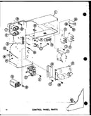 Control panel parts (epcg3612-1d/p68539-40c) (epcg2408-1e/p68539-38c) (epcg3010-1e/p68539-39c)