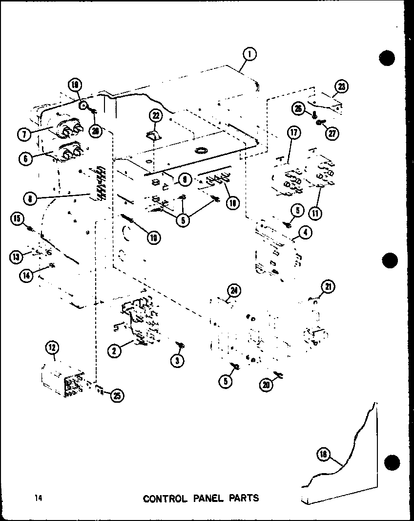 Control panel parts (epcg2408-1d/p68539-1c) (epcg3010-1d/p68539-2c) (epcg3612-1d/p68539-3c)