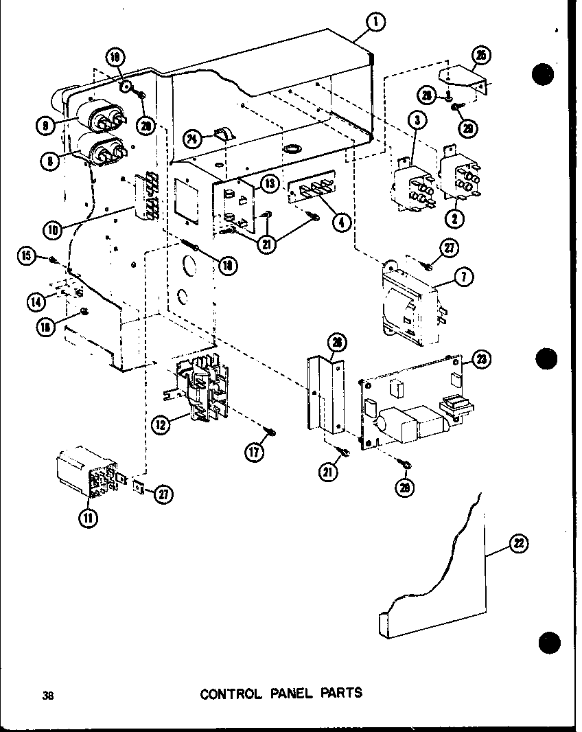 CONTROL PANEL PARTS (EPCG4212-1D/P68539-9C) (EPCG4812-1D/P68539-10C) (EPCG4812-3D/P68539-11C) (EPCG6012-1D/P68539-12C) (EPCG6012-3D/P68539-13C) (EPCG6012-1E/P68539-16C) (EPCG6012-3E/P68539-17C)