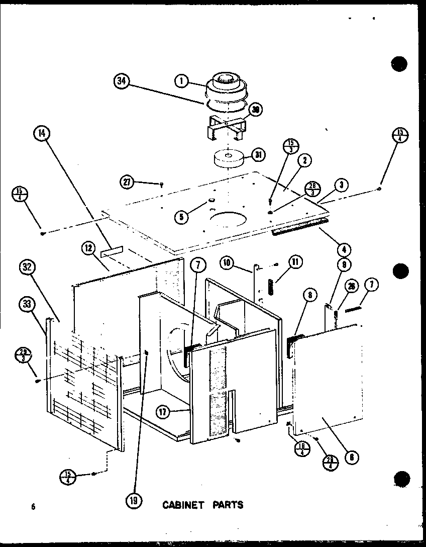 Cabinet parts (epcg24081e/p9953901c) (epcg30101e/p9953902c) (epcg36121d/p9953903c)