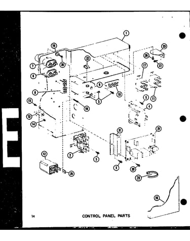 Control panel parts (epcg24081e/p9953901c) (epcg30101e/p9953902c) (epcg36121d/p9953903c)