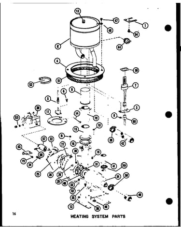 Heating system parts (epcg24081e/p9953901c) (epcg30101e/p9953902c) (epcg36121d/p9953903c)