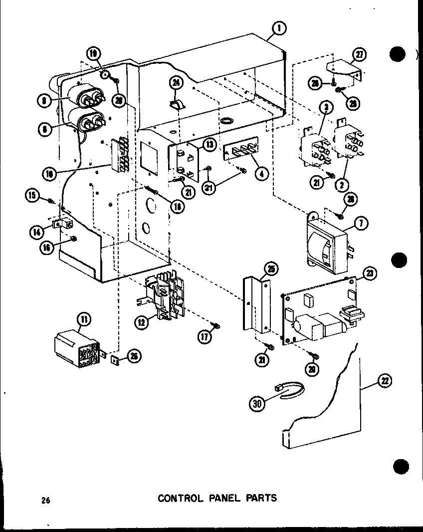 Control panel parts (epcg42131d/p9953905c) (epcg48151d/p9953908c) (epcg48153d/p9953909c) (epcg60171e/p9953912c) (epcg60173e/p9953913c)