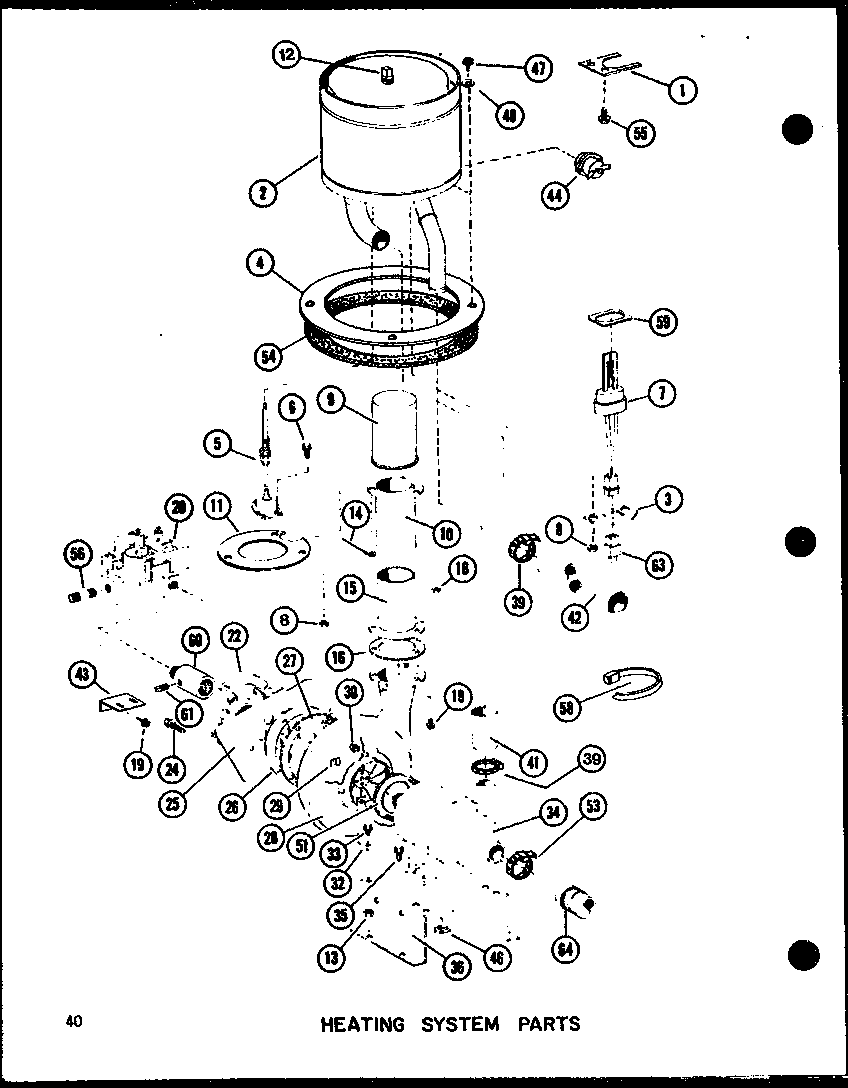 Heating system parts (epcg42121d/p9953904c) (epcg48121d/p9953906c) (epcg48123d/p9953907c) (epcg60121e/p9953910c) (epcg60123e/p9953911c) (epcg60123e/p6853911c)