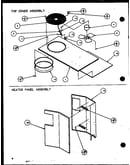 Top cover assembly/ heater panel assembly (spho24001a/p9999201c) (spho30001a/p9999202c) (spho36001a/p9999203c) (spho36003a/p9999204c)