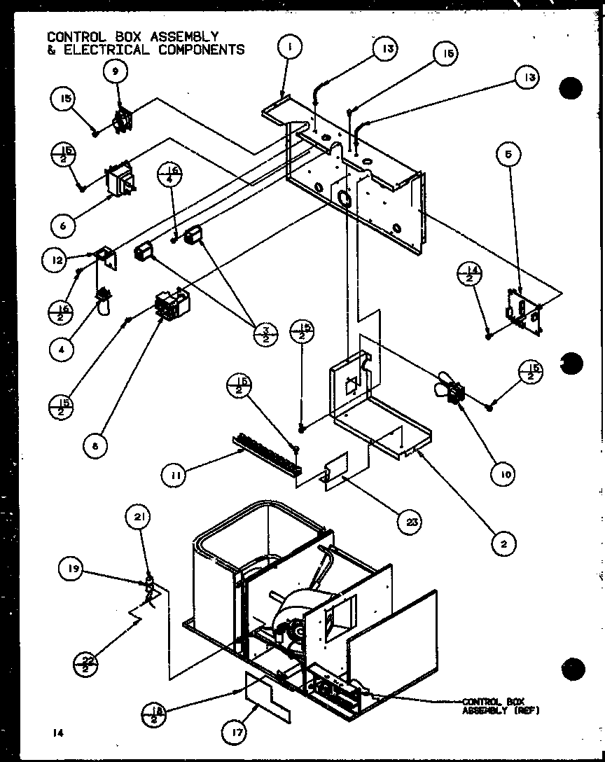 Control box assembly & electrical components (spho24001a/p9999201c) (spho30001a/p9999202c) (spho36001a/p9999203c) (spho36003a/p9999204c)