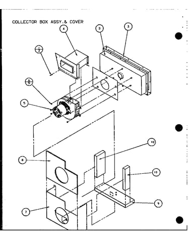 Collector box assy. & cover (spcg420901a/p1106001c) (spcg420903a/p1106002c) (spcg421151a/p1106003c) (spcg421153a/p1106004c) (spcg480901a/p1106005c) (spcg480903a/p1106006c) (spcg481151a/p1106007c) (spcg481153a/p1106008c) (spcg481351a/p1106009c) (spcg481353