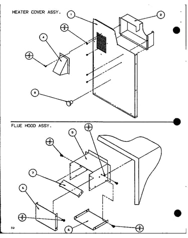 Heater cover assy./flue hood assy. (spcg420901a/p1106001c) (spcg420903a/p1106002c) (spcg421151a/p1106003c) (spcg421153a/p1106004c) (spcg480901a/p1106005c) (spcg480903a/p1106006c) (spcg481151a/p1106007c) (spcg481153a/p1106008c) (spcg481351a/p1106009c) (spc
