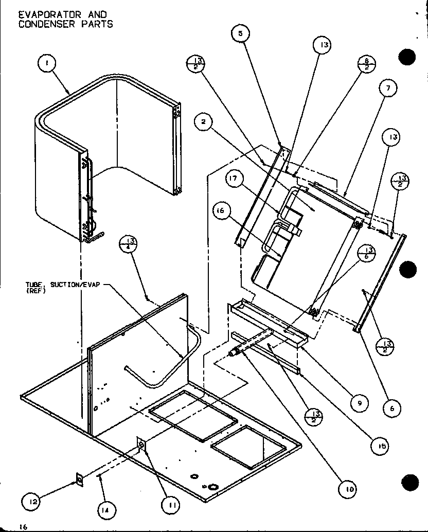 EVAPORATOR AND CONDENSER PARTS (SPCG420901A/P1106001C) (SPCG420903A/P1106002C) (SPCG421151A/P1106003C) (SPCG421153A/P1106004C) (SPCG480901A/P1106005C) (SPCG480903A/P1106006C) (SPCG481151A/P1106007C) (SPCG481153A/P1106008C) (SPCG481351A/P1106009C) (SPCG481