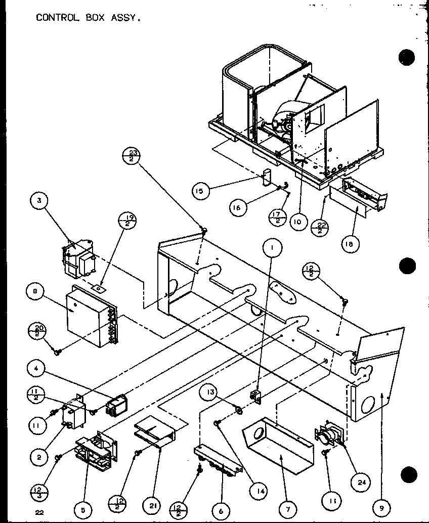 CONTROL BOX ASSY. (SPCG420901A/P1106001C) (SPCG420903A/P1106002C) (SPCG421151A/P1106003C) (SPCG421153A/P1106004C) (SPCG480901A/P1106005C) (SPCG480903A/P1106006C) (SPCG481151A/P1106007C) (SPCG481153A/P1106008C) (SPCG481351A/P1106009C) (SPCG481353A/P1106010