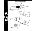 Amana PGB48B0902A/P1152505C top cover assembly diagram
