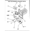 Amana PGA24B0702A/P1154002C heat exchanger & related parts diagram