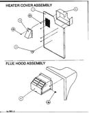 Heater cover assembly/flue hood assembly