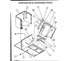 Amana PGA60B1352A/P1154205C evaporator & condenser parts diagram