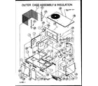 Amana PHA24B0002A/P1153801C outer case assembly & insulation diagram