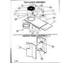 Amana PHA30B0002A/P1153802C top cover assembly/heater panel assembly diagram