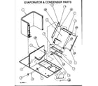 Amana PHA36B0002A/P1153803C evaporator & condenser parts diagram