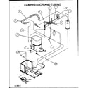 Amana PHA48B0001A/P1153903C compressor and tubing (pha24b0002a/p1153801c) (pha30b0002a/p1153802c) (pha36b0002a/p1153803c) (pha36b0003a/p1153804c) diagram