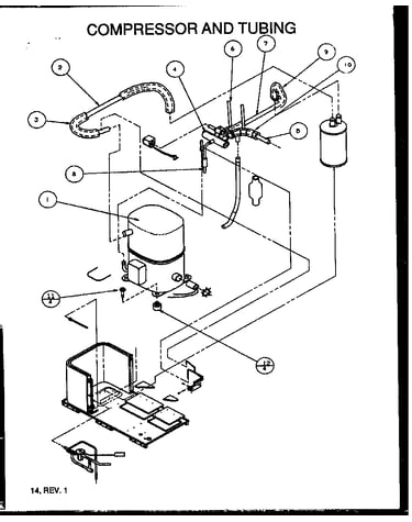 Compressor and tubing (pha42b0001a/p1153901c) (pha42b0003a/p1153902c) (pha48b0003a/p1153904c) (pha48b0001a/p1153903c) (pha60b0001a/p1153905c) (pha60b0003a/p1153906c) (pha60b0003b/p1153908c) (pha60b0002b/p1153907c)