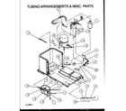 Amana PHA36B0002A/P1153803C tubing arrangements & misc. parts diagram