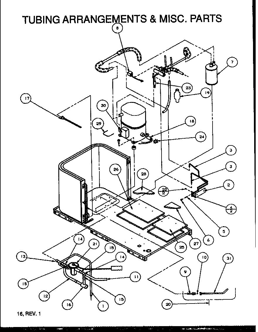 Tubing arrangements & misc. parts