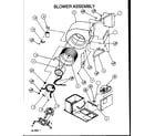 Amana PHA24B0002A/P1153801C blower assembly diagram