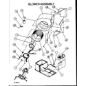 Amana PHA48B0001A/P1153903C blower assembly diagram